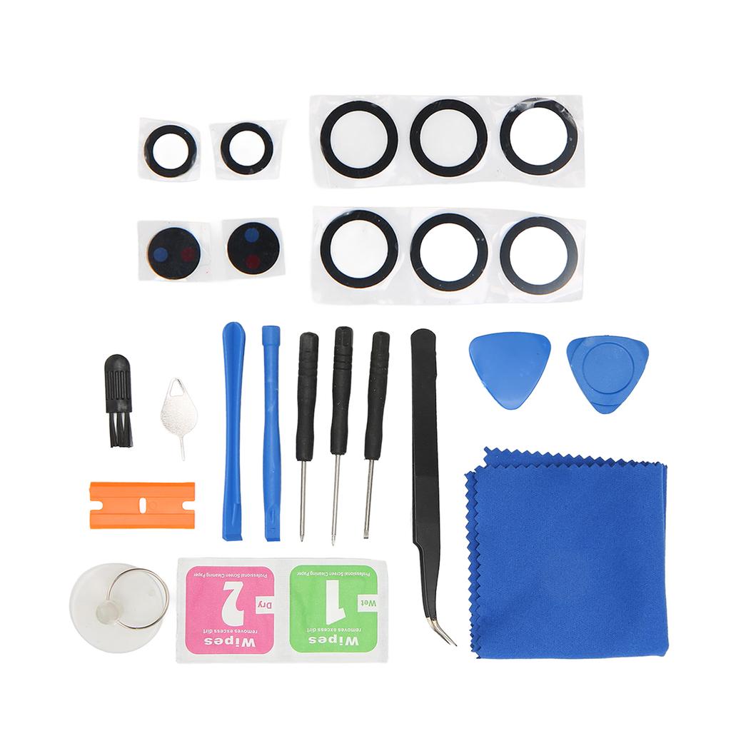 Rear Back Camera Lens Glass Replacement with Preinstalled Adhesive Repair Tools for Samsung Galaxy S22 Ultra 5G