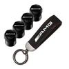 Mercedes-Benz Car Tire Valve Caps With Logo Leather Keychain For Mercedes Benz AMG W203 W206 W220 W205 W211 W212 W201 W168 W169 QQ8