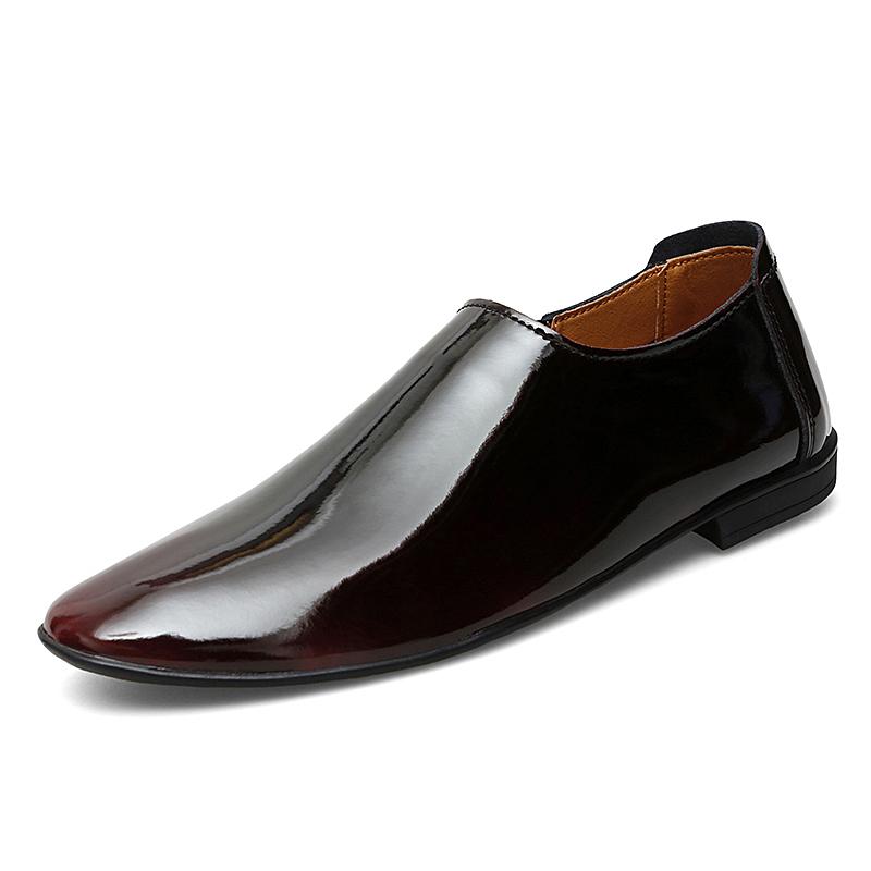 

Модные Мужские Туфли из Блестящей Кожи, Заостренные, Высококлассные Банкетные Туфли для Платья, Европейский Американский Тренд, Красные Мужские Деловые Повседневные Туфли 45 красный