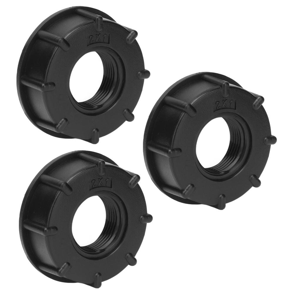 Connecteur de réservoir IBC 3 pièces, filetage grossier, adaptateur de vidange de tuyau, raccord en plastique, diamètre intérieur 60 mm, G1