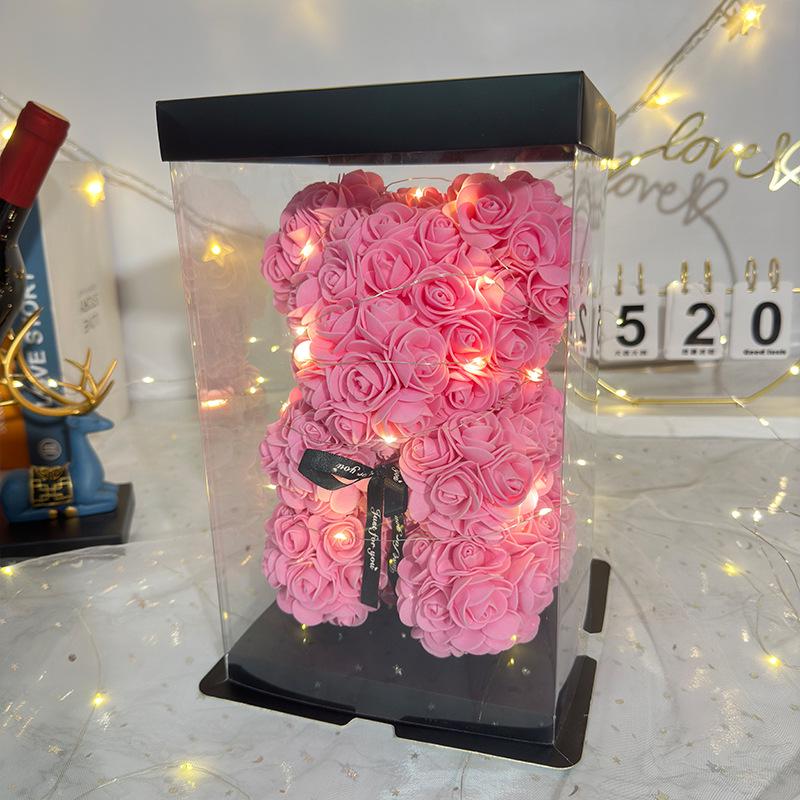 Eternal Rose Bear - Creative Foam Flower Gift for Valentine's, Mother's Day, or Birthday