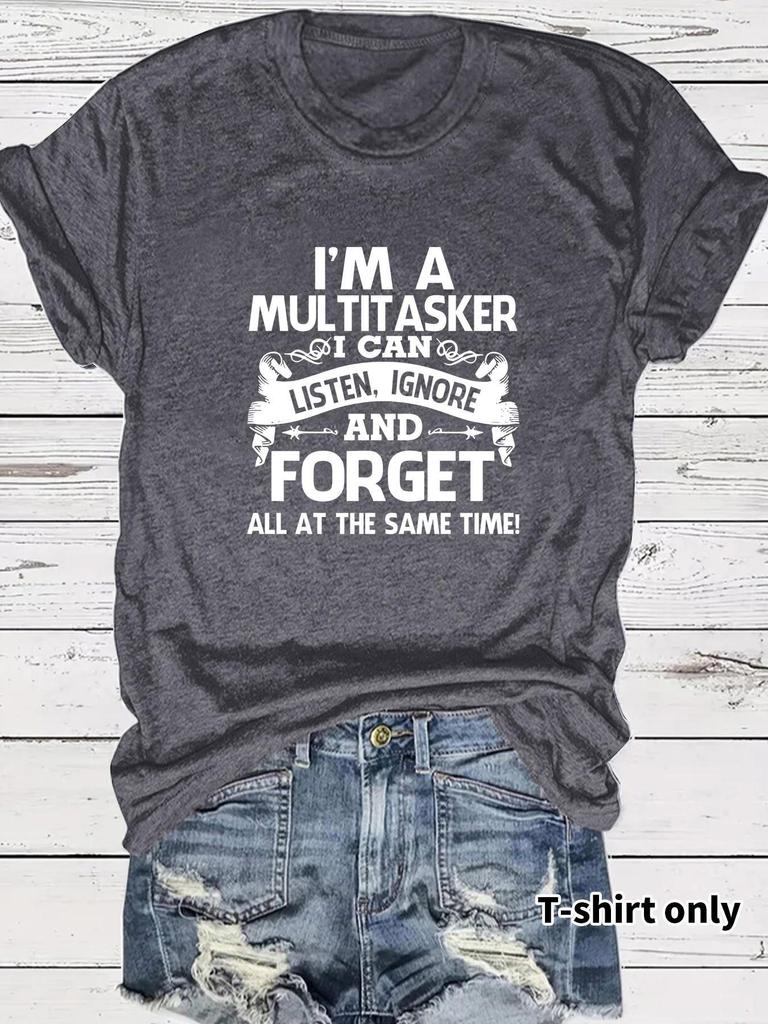 European & American Summer I'MA LIS Round Neck Short Sleeve Casual Fashion T-Shirt
