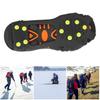 1 Pair Universal 10 Teeth Anti Slip Ice Cleat Shoe Grips Spikes Cleats Crampons for Hiking