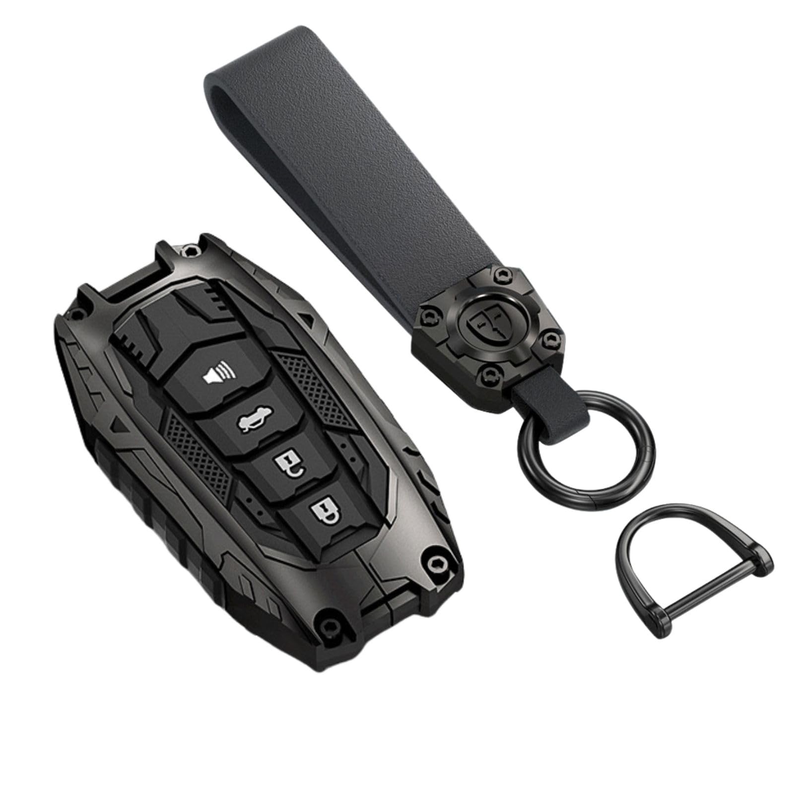 

Key Case, Key Cover, For Toyota, Metal, Accessories, Car, Prius, Crown Sports (Black, 4 Buttons) чёрный