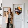 Sunflower Welcome Cheerful Circular Door Sign For Cozy Fall Atmosphere Home