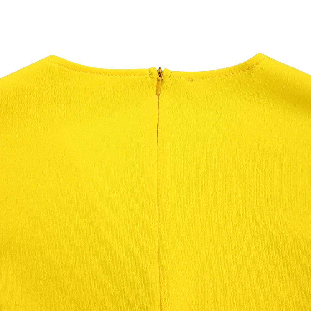 Large Size Women Summer Fashion Solid Dress Ladies Sexy One Piece V Neck Slit Dress with Belt