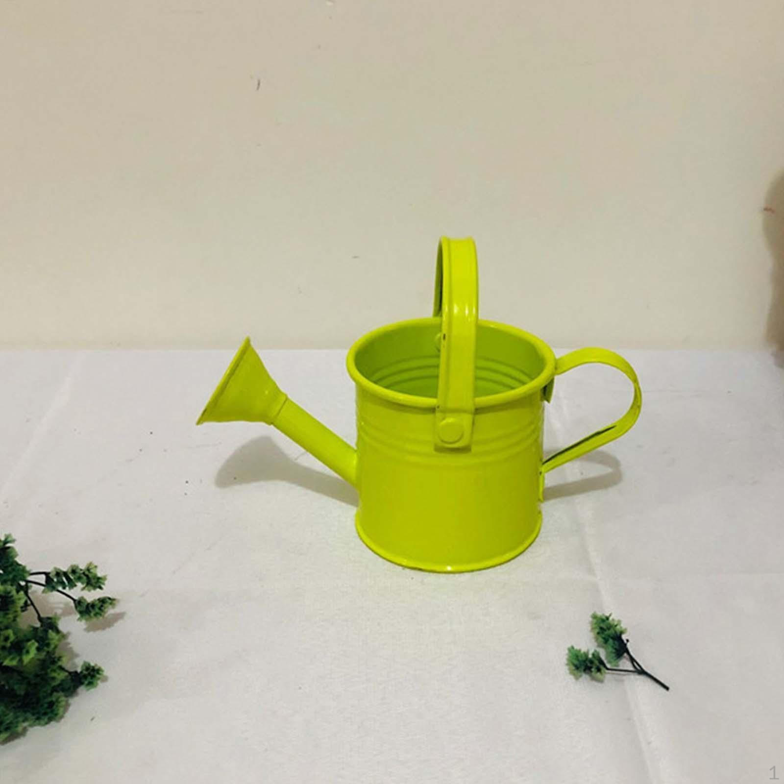 

Садовая лейка портативная простая в использовании с ручкой для полива горшков для комнатных растений ярко-зеленый