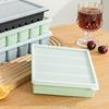 Ice Cube Mold Silicone Freezer Tray with Lid Multi-Compartment Ice Cube Tray for Freezing Long Ice Cubes Broth