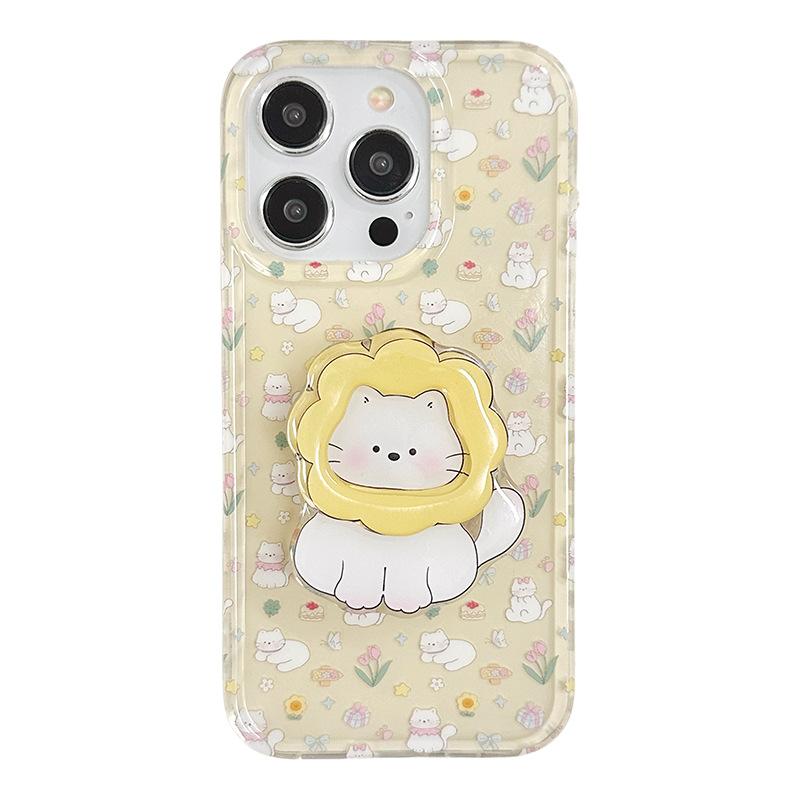 Kasuga für Apple West Highland Ständer für Für IPhone 16 Handyhülle Transparentes IMD Weicher Rahmen für IPhone13
