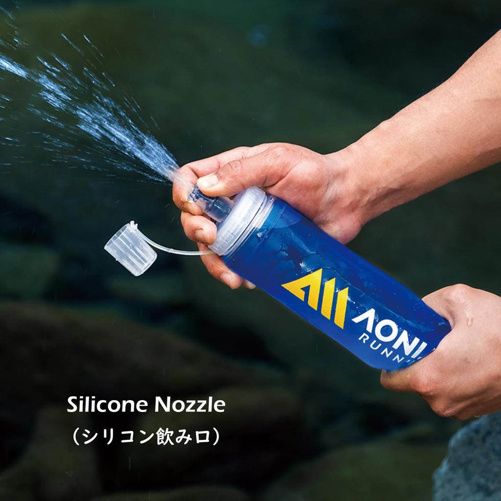 TRIWONDER Running Soft Foldable Water Bottle for and Trail Running Wide Mouth Flask, Marathons, Cycling, Mountaineering, (01 #500ml - 2-Pack)