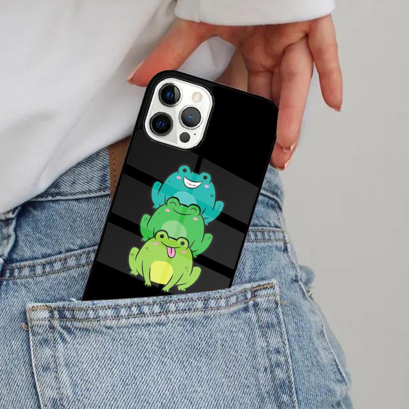 Cartoon Frogs Phone Case Magesafe Magnetic Wireless Charge Cover For IPhone 16 11 12 13 14 15 Pro Max Plus Mini