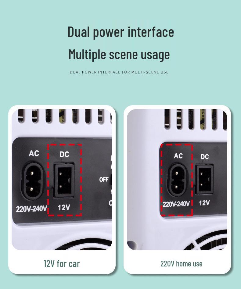 Mini-réfrigérateur 4L à double usage pour voiture et maison - Idéal pour le maquillage, les masques et les cosmétiques