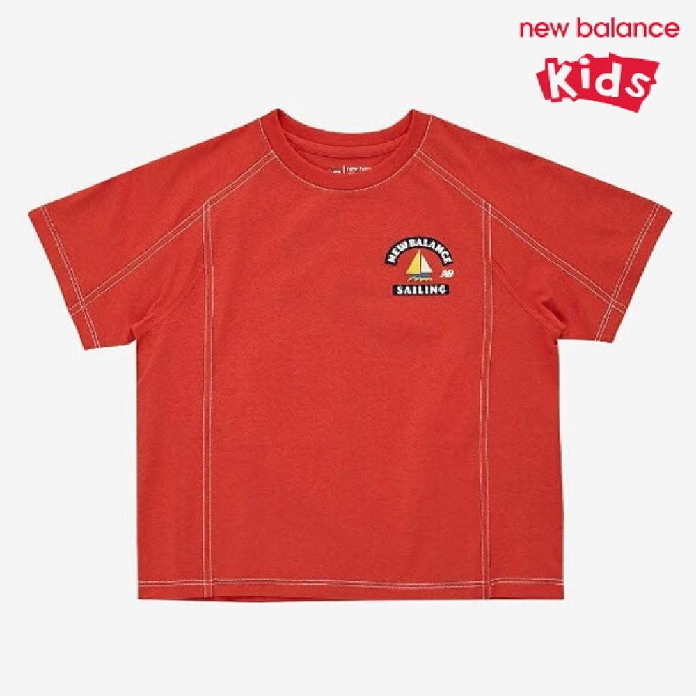 

New Balance Half Club Kids Beach Loose FiT T shirT Nk9ee2601u 20 shorT Sleeve Tee 110
