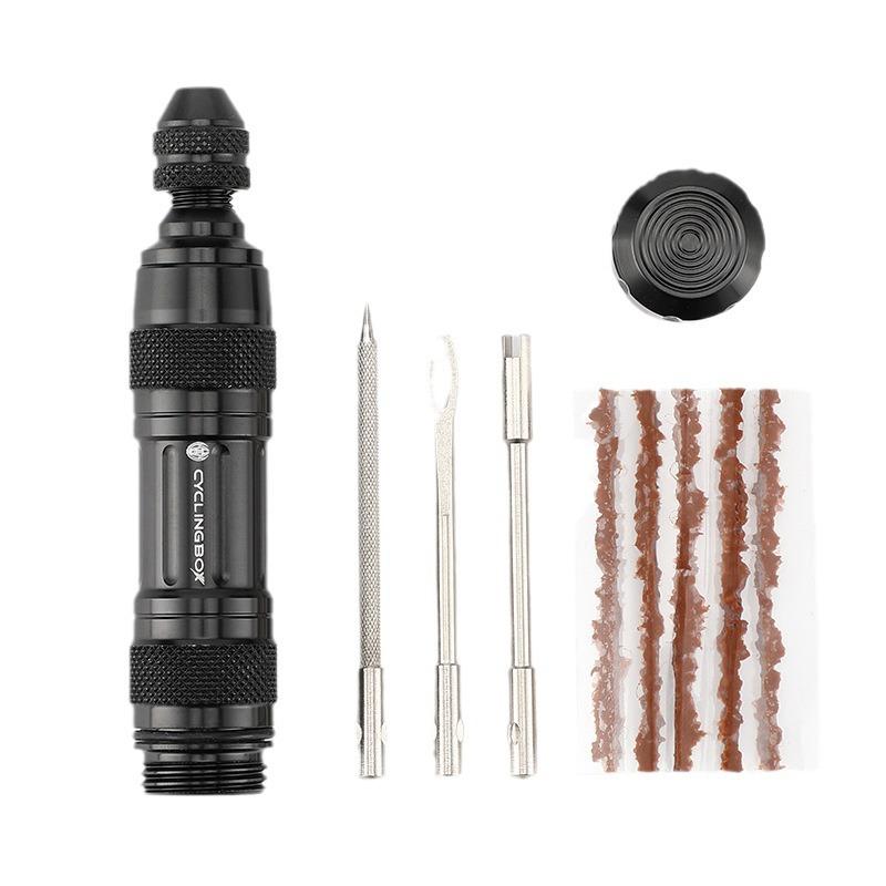 Fahrrad Vakuumreifen Reparaturwerkzeug Aluminiumlegierung Kombination Schnelles Notfall Selbst-Reparaturgerät Elektrofahrzeug Reparaturwerkzeug