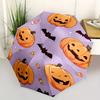 1pc Pumpkin Halloween Automatic Umbrella   Auto Open/Close Folding Umbrella with  8 Rib Frame, 3 Fold Compact Umbrella for Men & Women, 110
