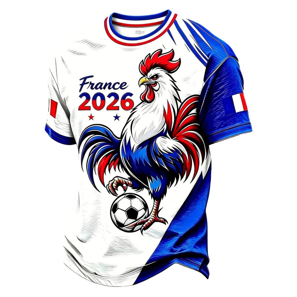 Men's Classic Crew Neck Short Sleeve T-Shirt Soccer Graphic Print Lightweight Casual Top for Everyday Wear