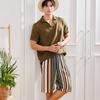 L Affair Men S poLiSh Green viScoSe ShortS Lmpec911 Gr