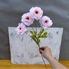 4-Heads Artificial Lotus & Multilayer Peony Fake Flowers Wedding Hall Decor Floral Arrangement for Marriage Ceremony Event