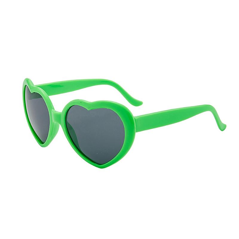 Peach heart Sunglasses love Sunglasses European and American trend frameless conjoined Sunglasses dazzling color glasses