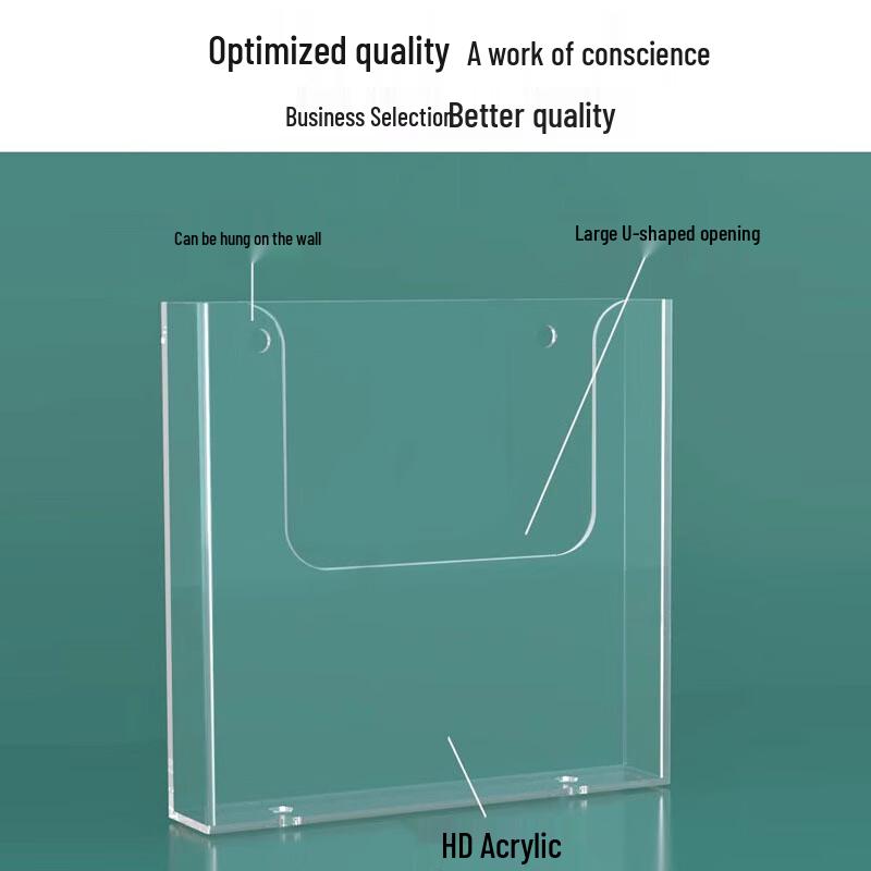 XINFA A5 Wall-Mounted Acrylic Document Holder