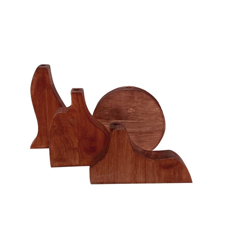 Handgefertigte Blumenkunst Schreibtischornamente Vase Heimdekorationen Holz Retro Natürliche Materialien Dekorativ 4 Stile