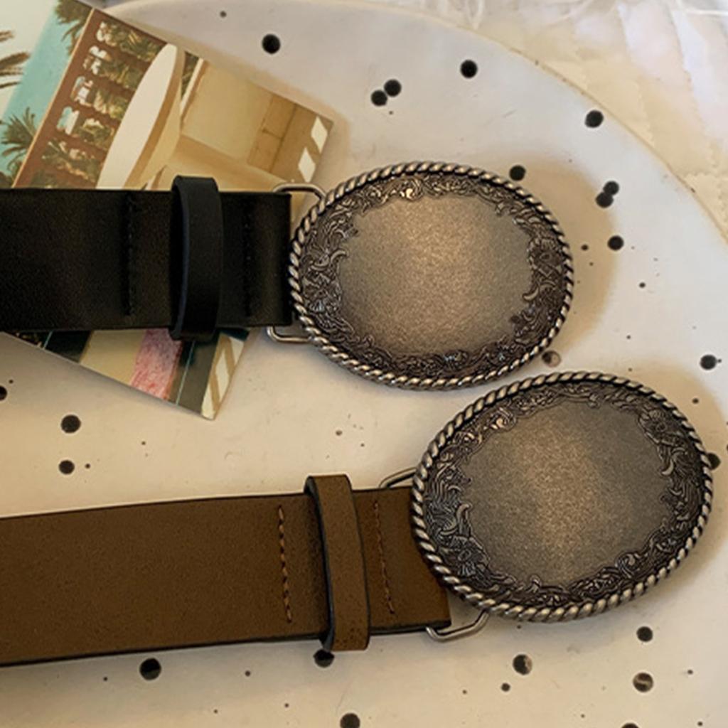 Vintage Punk Studded Belt For Women Jeans Soft PU Leather Durable Fashion Accessory
