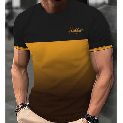 Lässige Herren-T-Shirts, Frühlingskleidung, Ombre-Hemden, übergroße Kurzarm-Oberteile, Jungen-T-Shirts, 5XL, Vintage für Herren-T-Shirts
