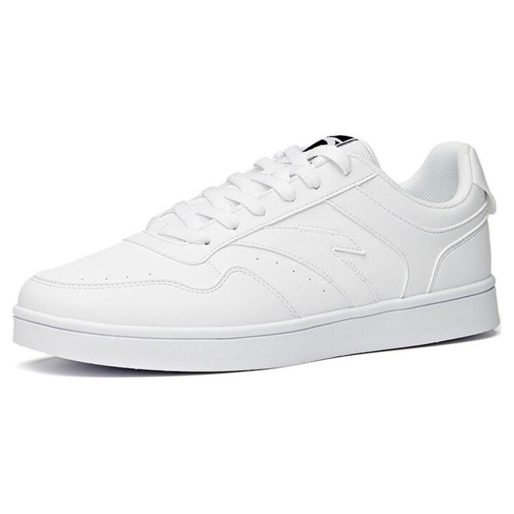 Anta Slip Resistant Cushioning Abrasion Resistant Low top Skateboard Shoes Men's White 912358009-1