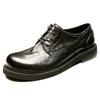 Lederschuhe Herren Trend Britische Low-Top Freizeitschuhe Business Runde Zehe Vielseitige Schwarze Mode Lederschuhe Weichsohlige Herrenschuhe