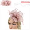 Ciieeo Bandeau et Chapeau Délicats en Maille Florale pour Femmes, Design Rose Nude, Coiffe pour Mariage et Tea Party avec Pince à Cheveux, Accessoire pour Occasion Spéciale