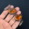 Amber Bracelet, Gemstone Copper Electroformed Jewelry Bracelet, Handmade Jewelry, For Anniversary Gift