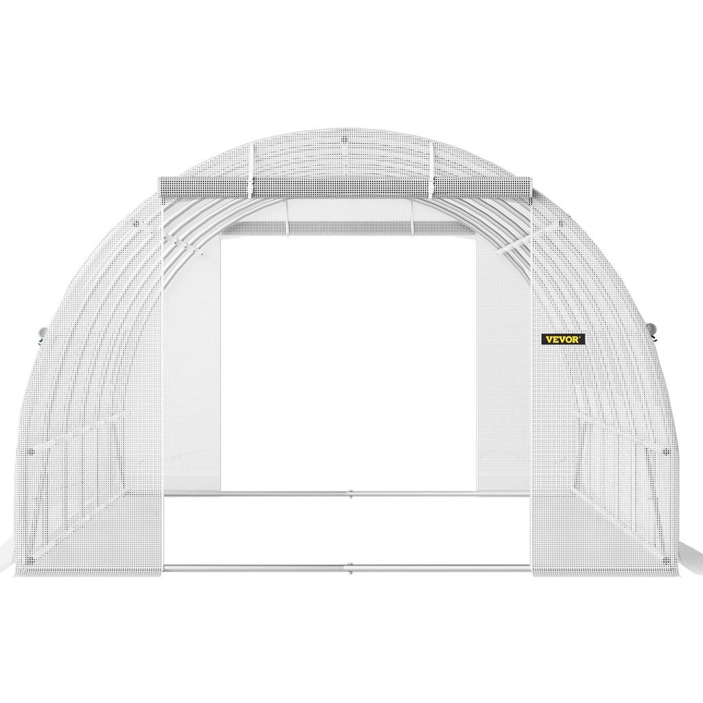 VEVOR Estufa Túnel Walk-in, 609,6 x 304,8 x 213,4 cm Estufa Portátil para Plantas com Arcos de Aço Galvanizado, 3 Vigas Superiores, 4 Hastes Diagonais
