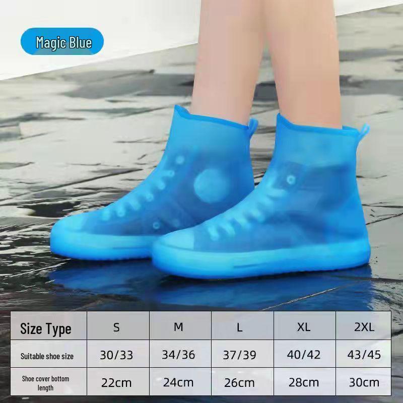 Couvre-chaussures antidérapants imperméables en silicone: Inodore, Durable, Facile à mettre/enlever