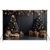 Christmas Tree Big Background For Photography Gold Ball Baby Shooting Props Home Gift Room Decoration Backdrop Studio Photobooth