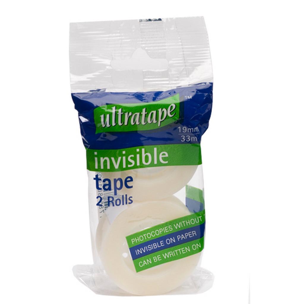 Ultratape Easytear Invisible Clear Sellotape (Pack of 2 Rolls)
