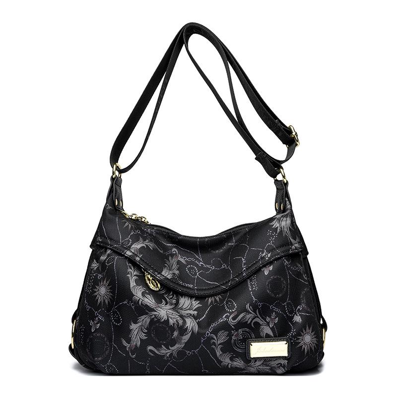 

Женская модная универсальная сумка кроссбоди 2025 - Вместительная тканевая наплечная сумка с принтом и множеством отделений