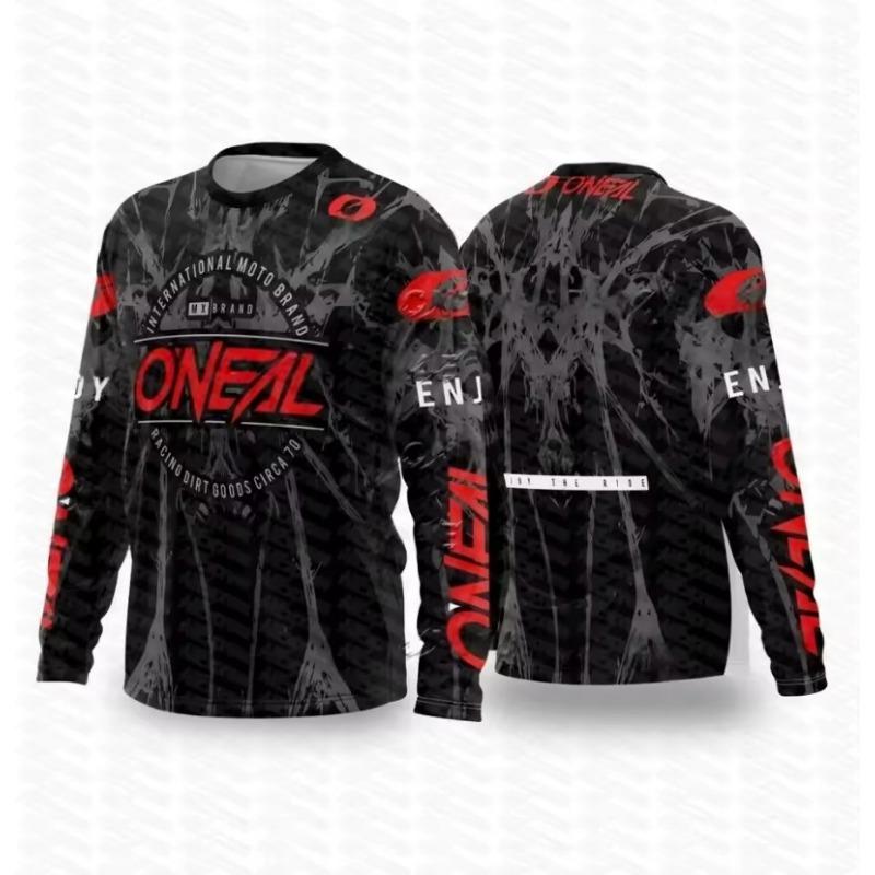 

Мужские футболки с принтом Мотоциклетные футболки с длинным рукавом Повседневные Быстросохнущие Летние XL