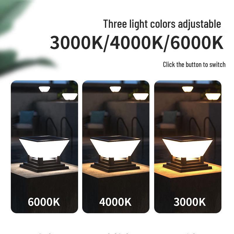 Solar Outdoor Garden Pillar Light - Perfect for Courtyard, Villa, Family Gatherings, and Camping