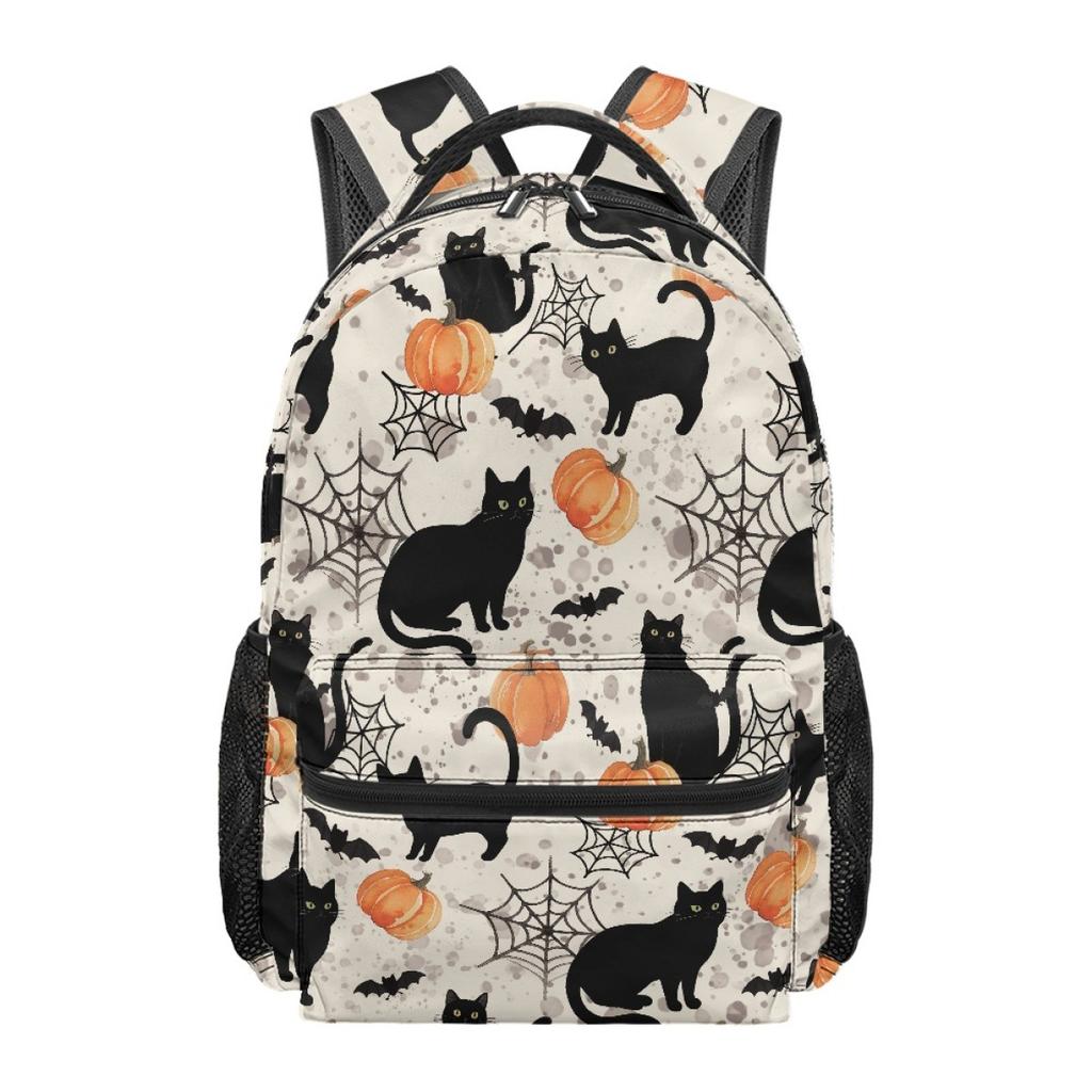 Full Print School Bag Student Cute Halloween Backpack School Commute Large Capacity Backpack