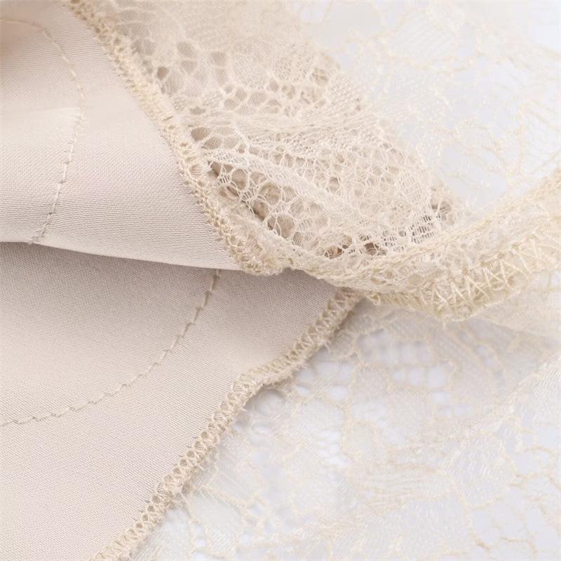 Elegant Lace Silk Satin Texture Skirt – European & American Autumn 2025 Style