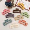 Cream Frosted Large Shark Hair Clip - Korean Style Hairpin Accessory