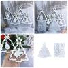 Set of 2 Festival Silicone Casting Moulds Earring Moulds Hand-Making Supplies for Christmas Decorations Easy to Use