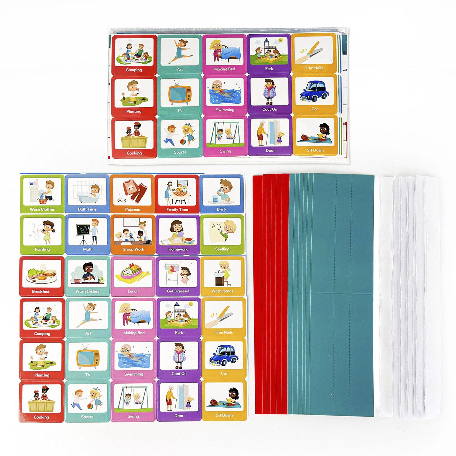 Non-Toxic Children S Visual Time Chart Non Verbal Communication Visual Assistance Schedule Planning Daily Card Early Educational Toys