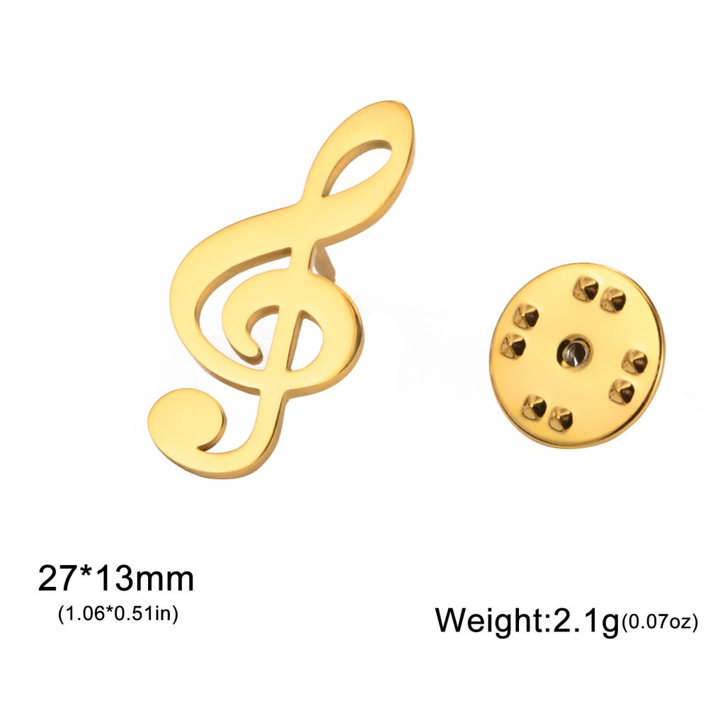 Lucktune Musical Note Lapel Pins Brooches For Men Women Suit Collar Badges Metal Pins Brooches Fashion Jewelry 2025 Wholesale