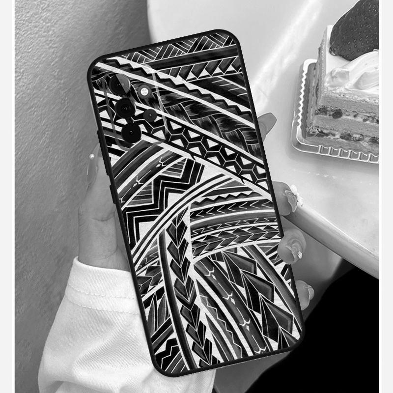 Maori Tribal Samoan Polynesian Case For Samsung Galaxy A55 A35 A15 A14 A34 A54 A73 A53 A33 A23 A13 A12 A32 A52 A51 Cover