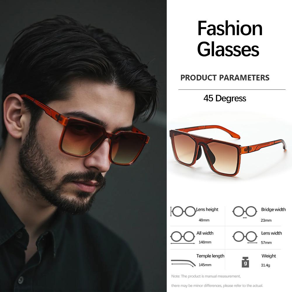 Modern Minimalist Square Sunglasses For Both Men And Women Urban Light Luxury Style Commuting Glasses Frame Mens Sunglasses