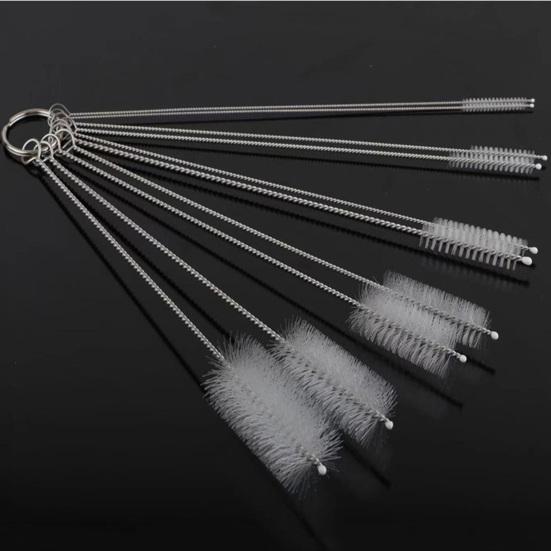 Cleaning Brush Extended Reach Deep Clean Tall Glasses Bottles Straws Cleaning Scrubber Multiple Sizes Flexible Metal Stem Drinking Container Cleaner