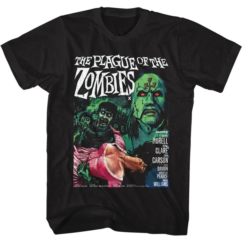 Hammer Horror Plague of the Zombies Black Adult TShirt Summer Mens and Womens Loose and Breathable Tshirt Top