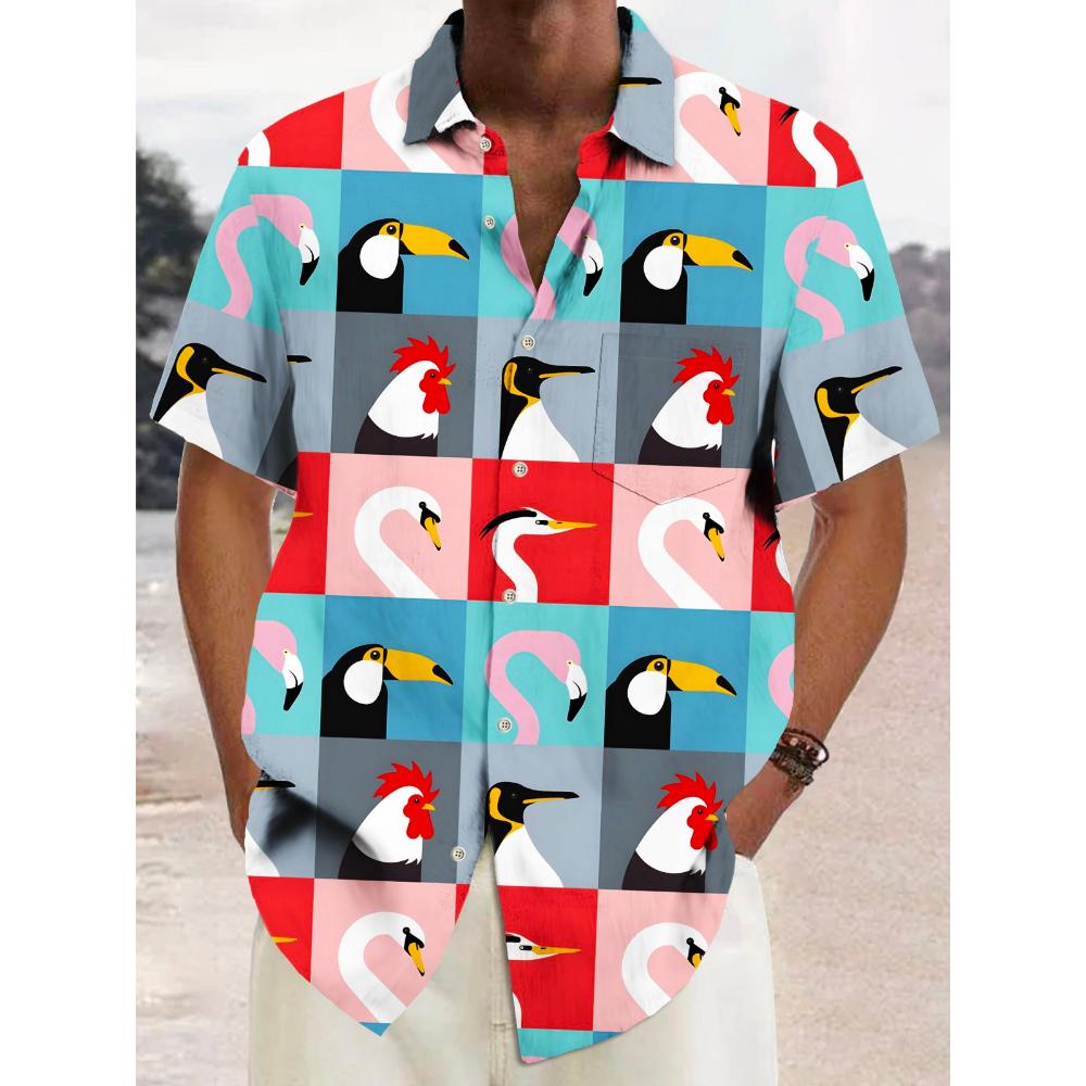 Heren Hawaiiaanse Overhemden 3D Print Hawaïaanse stijl Mode Knopen Korte Mouw Revers Streetwear Hawaiiaanse Blouse shirts voor mannen Zomer