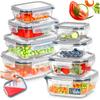 Glass Food Containers with Lid and Seal 8 Pcs.